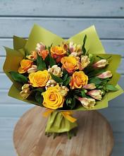 Букет цветов из:  Альстромерии и Розы #REPLACE_PRED# Атажукино