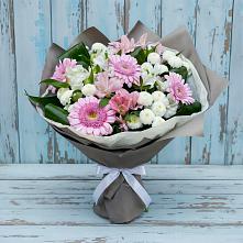 Букет цветов из:  Герберы, Альстромерии и Хризантемы #REPLACE_PRED# Атажукино