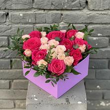 Цветочная композиция из Розы в коробке в Атажукино