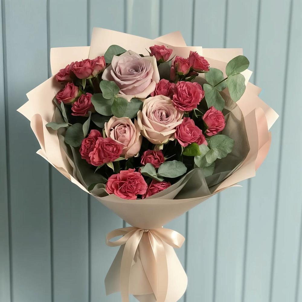 Букет цветов из: Гвоздики и Розы в Атажукино