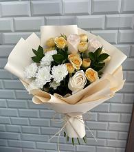 Букет цветов из:  Розы и Хризантемы в Атажукино