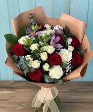 Букет цветов из:  Розы и Альстромерии #REPLACE_PRED# Атажукино