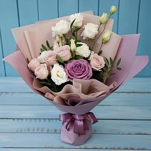 Букет цветов из:  Розы и Лизиантусы #REPLACE_PRED# Атажукино