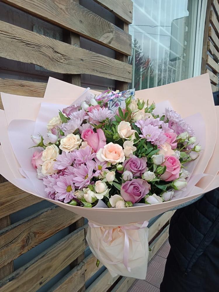 Букет цветов из: Розы и Хризантемы в Атажукино