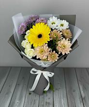 Букет цветов из:  Розы, Герберы и Хризантемы в Атажукино