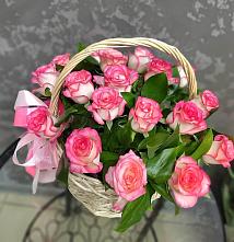 Цветочная композиция из Розы в корзине в Атажукино