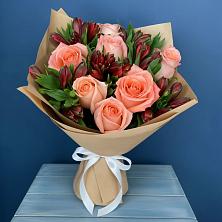 Букет цветов из:  Розы и Альстромерии в Атажукино