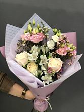 Букет цветов из:  Альстромерии, Розы и Лизиантусы #REPLACE_PRED# Атажукино