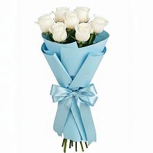 Букет 7 белых роз Проуд в Атажукино