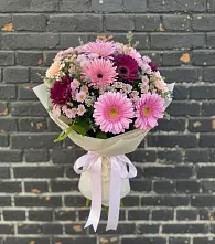 Букет цветов из:  Герберы и Хризантемы #REPLACE_PRED# Атажукино
