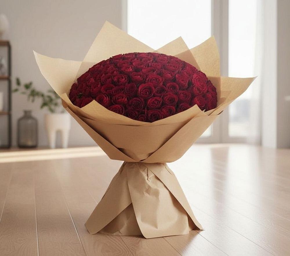 Букет 101 Красная роза в Атажукино