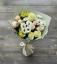 Букет цветов из:  Альстромерии, Розы и Хризантемы #REPLACE_PRED# Атажукино