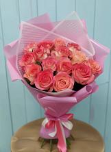 Букет 15 Розовых роз Равель в Атажукино
