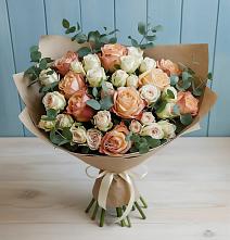 Букет цветов из:  Альстромерии и Розы в Атажукино
